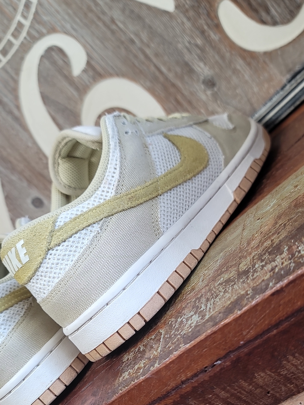 Nike Wmns Dunk Low Next Nature SE "Team Gold/Pale Ivory" Wmns 8.5 Good Cond. - Picture 10 of 15